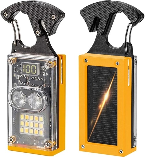 5180 چراغ قوه چندکاره شارژی مدل W5180 با نور LED و سولار - Image 1