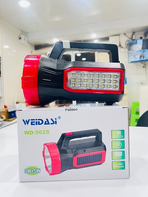 562s چراغ قوه خورشیدی ویداسی مدل WD-562S نور مهتابی - تصویر 1